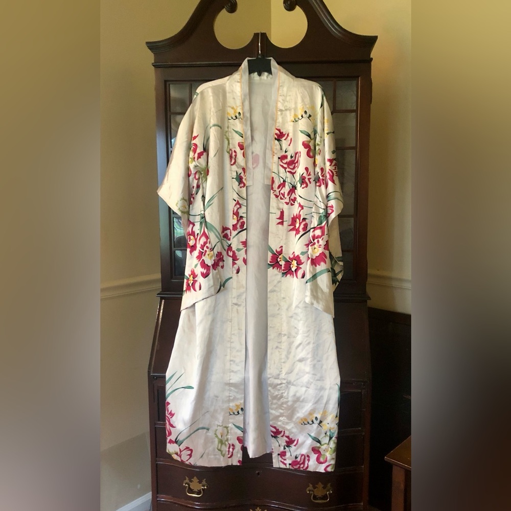 Silk kimono robe